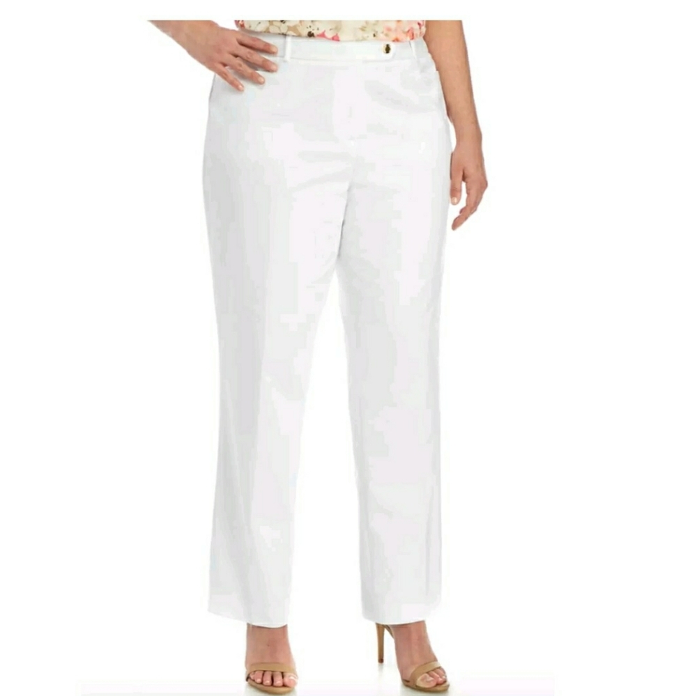 Calvin Klein white modern fit straight leg pants